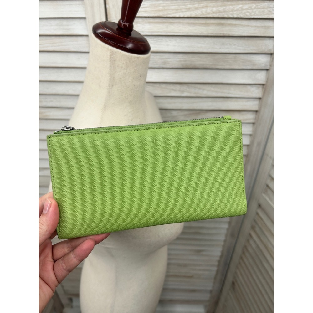 Dagne Dover Apple Green Wallet Minimalist Card Holder Clutch Checkbook Holder